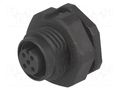 Connector: M12; socket; PIN: 5; female; 60V; IP68; soldering; plastic AMPHENOL LTW 12P-05PFFS-SF8001