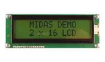 LCD DISPLAY, COB, 16 X 2, STN, 3.3V MC21609AB6W-SPTLY3.3-V2
