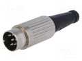 Connector: DIN; plug; male; PIN: 6; 240°; straight; for cable; 34V; 2A DELTRON 610-0600