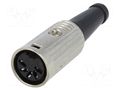 Connector: DIN; plug; female; PIN: 5; 180°; straight; for cable; 34V DELTRON 600-0500