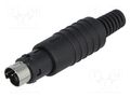 Connector: DIN mini; plug; male; PIN: 3; soldering; for cable SCHURTER 4850.1310