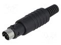 Connector: DIN mini; plug; male; PIN: 3; soldering; for cable SCHURTER 4850.1310