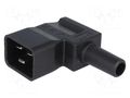 Connector: AC supply; plug; male; 16A; 250VAC; C20 (I); IEC 60320 SCHURTER 4789.1200