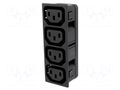 Connector: AC supply; splitter; female; 10A; 250VAC; C13 (F) SCHURTER 4752.4200