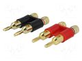 Connector: 4mm banana; gold-plated; on cable; 5A; plug; double ACV 30.4702