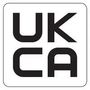 UKCA LABEL, 22MM X 22MM, WHITE VINYL MP008141