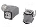 Connector: HDC; male + female; 10A; 400V; Han Kit; PIN: 5; 4+PE; M20 HARTING 10200040005