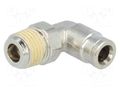 Push-in fitting; angled; nickel plated brass; Thread: BSP 1/4" NORGREN HERION 101470628