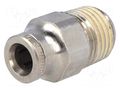 Push-in fitting; straight; nickel plated brass; Thread: BSP 1/4" NORGREN HERION 101250628