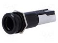 Fuse holder; 5x20mm,6.3x32mm; 16A; on panel; black; FUL; 500VAC SCHURTER 0031.2304