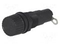 Fuse holder; 6.3x32mm; 10A; on panel; black; FEU; 250VAC; UL94V-0 SCHURTER 0031.1804