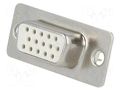 Connector: D-Sub HD; PIN: 15; socket; female; straight; THT; 5A; 15mΩ CONNFLY DF15PP-HD