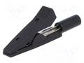 Crocodile clip; 10A; 60VDC; black; Overall len: 41.5mm AXIOMET AX-CR-2PM-B