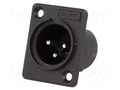 Connector: XLR; socket; male; 5A; PIN: 3; for panel mounting,screw CLIFF CP3000
