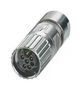 CIRCULAR CONN, PLUG, 5+PE, CRIMP 1629039