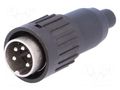 Connector: DIN; plug; male; C091B; PIN: 5; 240°; straight; for cable AMPHENOL C091-3374-501
