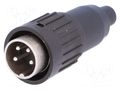 Connector: DIN; plug; male; C091B; PIN: 4; straight; for cable; 300V AMPHENOL C091-3324-501