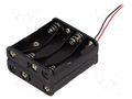 Holder; AAA,R3; Batt.no: 8; cables; 150mm; black COMF BH-483A