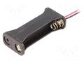 Holder; AAA,R3; Batt.no: 2; cables; 150mm; black COMF BH-422A