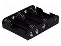 Holder; AA,R6; Batt.no: 5; soldering lugs; black COMF BH-351D
