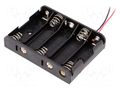 Holder; AA,R6; Batt.no: 5; cables; 150mm; black COMF BH-351A