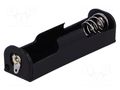 Holder; AA,R6; Batt.no: 1; soldering lugs; black COMF BH-311-1D