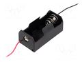 Holder; C,R14; Batt.no: 1; cables; 150mm; black COMF BH-211-1A