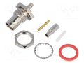 Connector: BNC; socket; female; straight; 50Ω; crimped; POM AMPHENOL RF B6421E1ND3G550