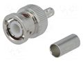 Connector: BNC; plug; male; soldering,crimped; for cable; POM AMPHENOL RF B1121A1ND3G1A50