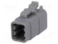 Connector: wire-wire; terminals, size 20; plug; female; ATM; PIN: 6 AMPHENOL ATM06-6S