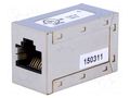 Coupler; Cat: 6; shielded; 8p8c; RJ45 socket,both sides DIGITUS AT-AG6-8/8