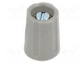 Knob; without pointer; ABS; Øshaft: 3mm; Ø10.5x14mm; grey; A2510 OKW A2510038