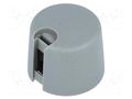 Knob; with pointer; plastic; Øshaft: 4mm; Ø20x16mm; grey; A10 OKW A1020048