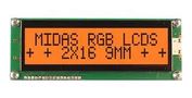 LCD MODULE, 16 X 2, COB, 8.06MM, FSTN MD21609A6W-FPTLRGB
