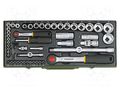 Wrench-set; 6-angles,socket bits,socket spanner; 56pcs. PROXXON PRN23040