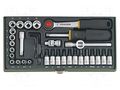 Wrench-set; socket bits; Chrom-vanadium steel; 36pcs. PROXXON PRN23080