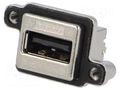 Connector: USB A; socket; MUSB; for panel mounting,screw; THT AMPHENOL COMMUNICATIONS SOLUTIONS MUSB-A511-N0