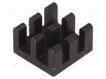 Heatsink: extruded; black; L: 10mm; W: 10mm; H: 6mm; aluminium FISCHER ELEKTRONIK ICKBGA10X10