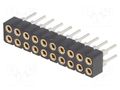 Connector: pin strips; socket; female; PIN: 20; straight; 2mm; THT CONNFLY DS1002-02-2X10BT1F