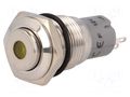 Switch: vandal resistant; Pos: 2; SPDT; 0.5A/220VAC; 1A/24VDC; IP67 ONPOW V16-11HD-12Y-S