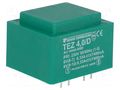 Transformer: encapsulated; 4VA; 230VAC; 6V; 6V; 333.3mA; 333.3mA BREVE TUFVASSONS TEZ4/D/6-6V