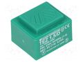 Transformer: encapsulated; 1.5VA; 230VAC; 6V; 250mA; PCB; IP00; TEZ BREVE TUFVASSONS TEZ1.5/D/6V