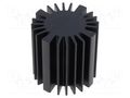 Heatsink; LED; Ø: 50mm; H: 50mm; black FISCHER ELEKTRONIK SK57750
