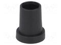 Knob; conical; thermoplastic; Øshaft: 6.35mm; Ø14x18mm; black CLIFF K85-14X18-BLK-D