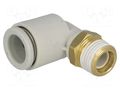 Push-in fitting; threaded,angled 90°; -1÷10bar; Thread: R 1/8" SMC KQ2L08-01AS