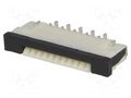 Connector: FFC/FPC; SMT; 50V; 0.5A; PIN: 10; 1mm; vertical; ZIF; 30mΩ JOINT TECH F1003WV-S-10P