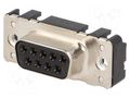 Connector: D-Sub; PIN: 9; socket; female; straight; THT; M3 HARTING 09661117502