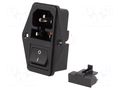 Connector: AC supply; socket; male; 10A; 250V; IEC 60320; soldering SCHURTER 4304.6079