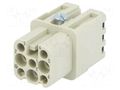 Connector: HDC; contact insert; female; 10A; 250V; Han® D; PIN: 8 HARTING 09210072732