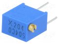 Potentiometer: mounting; multiturn; 200kΩ; 250mW; ±10%; linear BOURNS 3266X-1-204LF